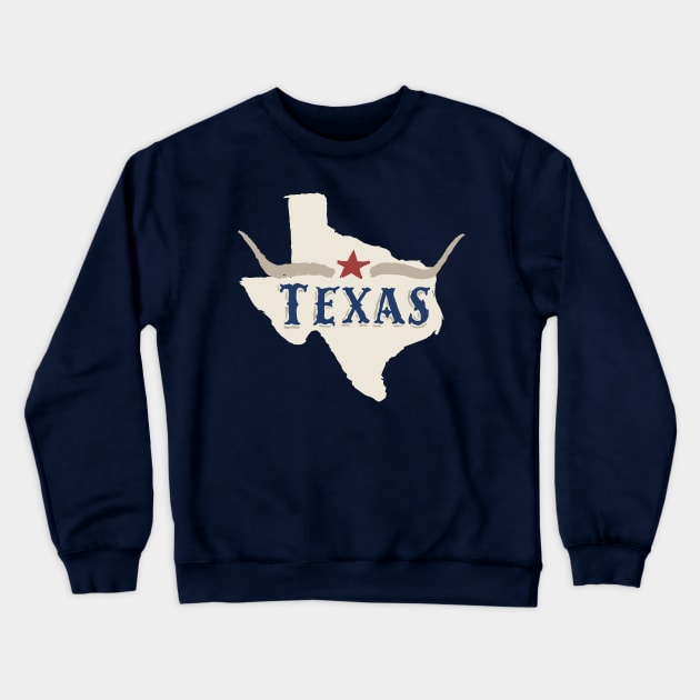 Texas Crewneck Sweatshirt by Very Simple Graph